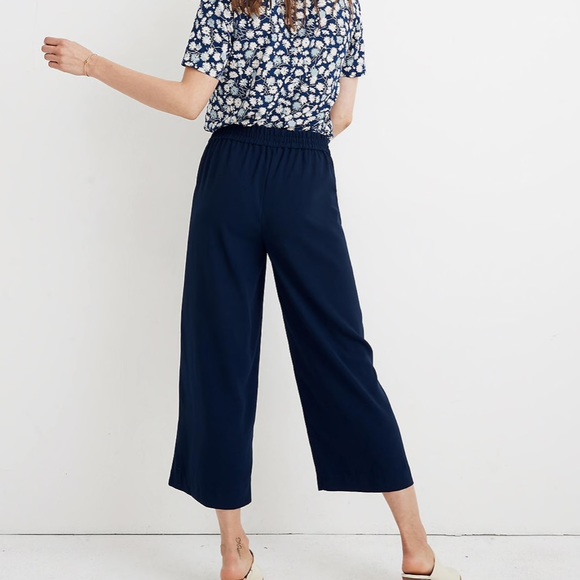 MADEWELL Wide Leg Crop Pull on pant - Picture 3 of 8